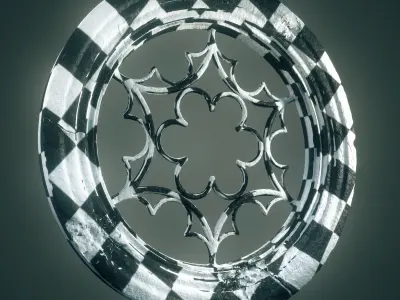 Medieval Circular Windows 01 3D model