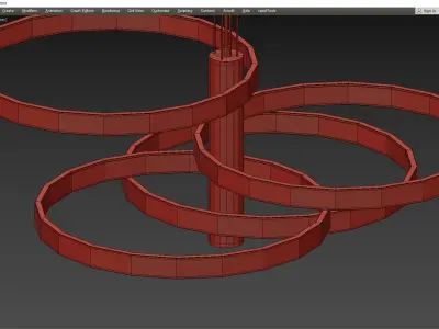 HOOPLA PENDANT Low-poly 3D model