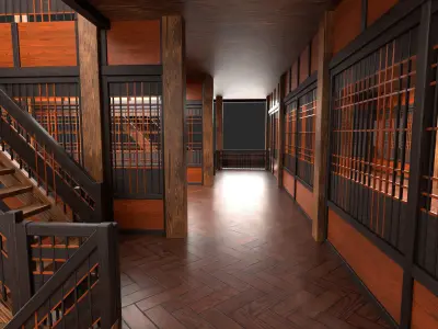 Medieval Fantasy House 12 with interior and exterior 3D model