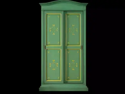 Asian Wardrobe Low-poly 3D model