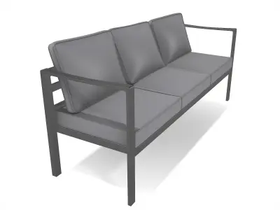 out bench sling fabric 014 Low-poly 3D model