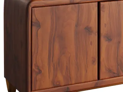 21st gallery Valentin Loellmann Walnut Six Door Sideboard 3D model