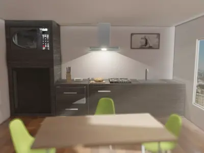 Modern kitchen  3D model 2