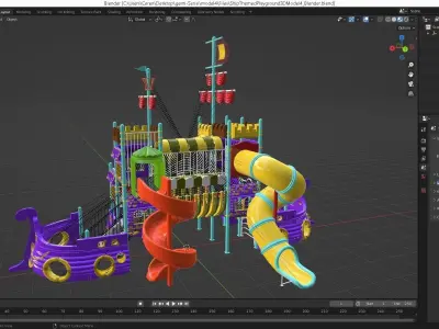 Ship Themed Playground Model - 04 3D model