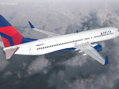  Delta Air Lines Boeing 737-900 with Interior Rigged 