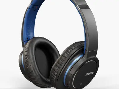 Sony MDR-ZX770BN headphones Low-poly 3D model
