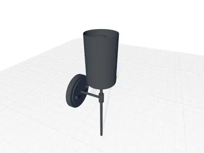 WS Antares Light Oil Rubbed Bronze Satin Brass Wallchiere 3D model