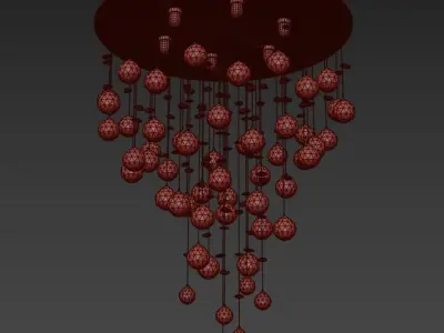 Chandelier  Flusso H 1 4 45 615 N 3D model