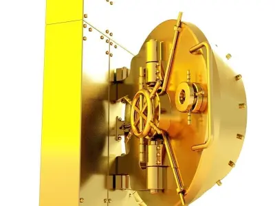 3D Vault golden bank 3D model