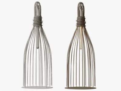 Searchlight Caraffe Floor lamp and Table lamp 3D model