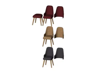 Miniature modern bentwood armchair mockups N03 3D print model