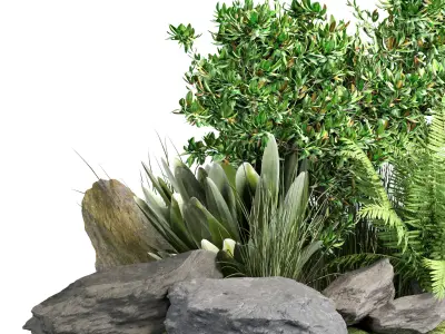 Stone and Bush Pack 27 3D model