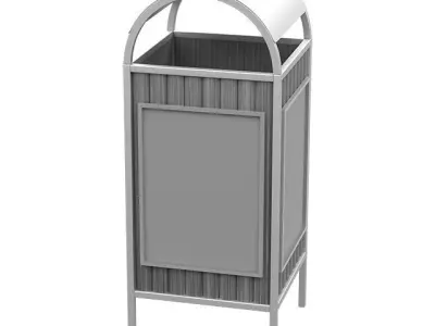 Bin Outdoor Poster Banner 3D model