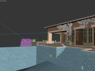 Exterior House Scene Maiorca Villa 3D model