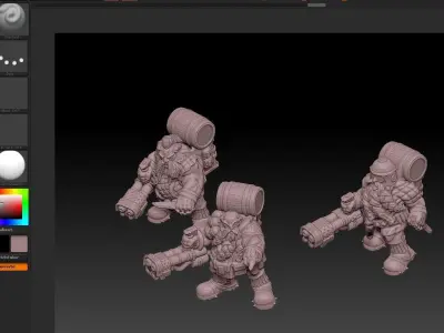 SPACE NANETTI HeavyFlamer Squod  3D print model