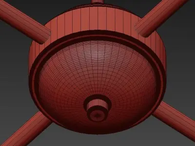 Enzo 12 Light Matte Gray Pendant 3D model