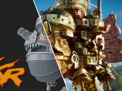 Howls Moving Castle Fully Custom Rigged Studio Ghibli 3D Model  3D model