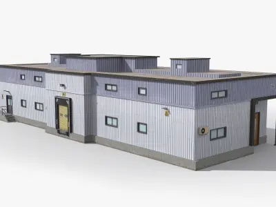 Factory x22 Low-poly 3D model
