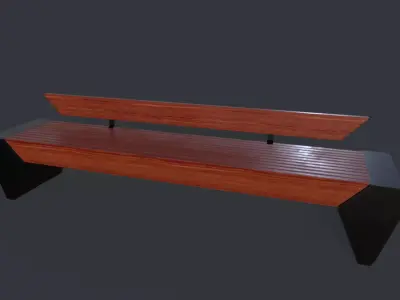 Designer Bench City  Low-poly 3D model