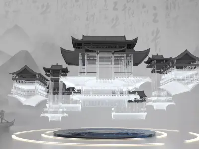 Chinese roof 3D model