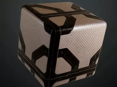 Sci-Fi Diamond Plate Armor Panel PBR SEAMLESS Texture