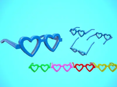 GLASSES 03 - CARTOON STYLIZED Low-poly 3D model