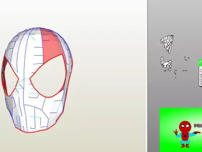 Spider-Man Faceshell Foam 3D model