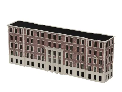 Old brick house 4 from New York 3D model
