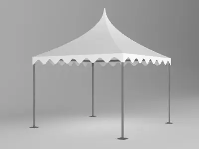 3D Pagoda Tent - Ready to Use 3D model