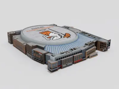 Little Caesars Arena 3D model