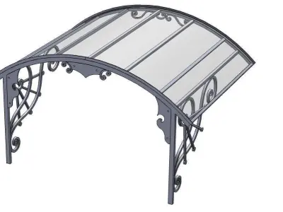 Calm pergola cover 3D model