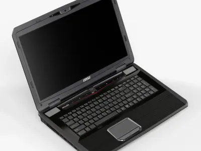 MSI GT70 gaming laptop Low-poly 3D model