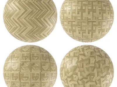 Parquet - Laminate - Wooden floor 4 in 1 3D model buy