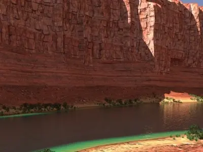 Canyon with river 3D model