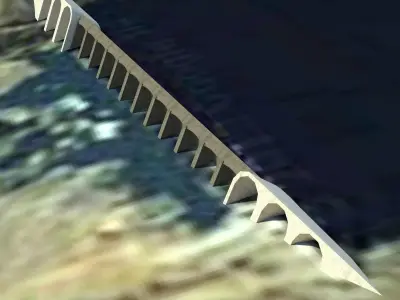 Lake Julius Dam Low-poly 3D model