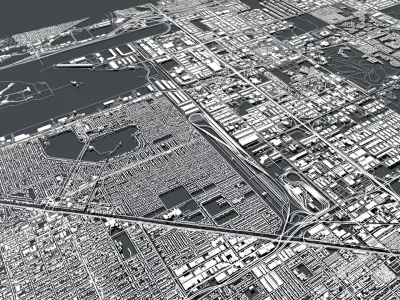 Cityscape Miami Florida USA  3D model