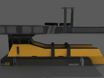 Sci Fi Repair Table Low-poly 3D model