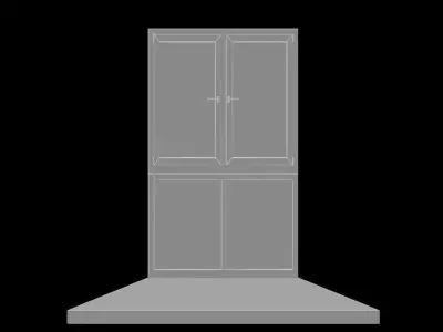 Set of Windows for balcony 3D model