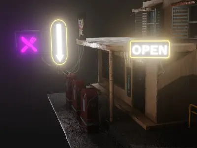 Fly Building Cyberpunk 3D model