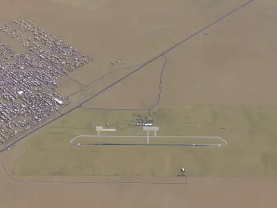 Hafar Al Batin - Al Qaisumah Airport - AQI Low-poly 3D model