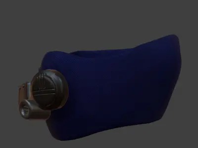 Gas mask helmet 3d model scifi Low-poly  Low-poly 3D model