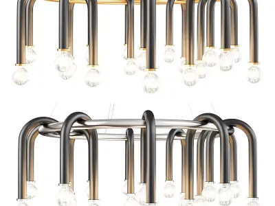 WHIT CHANDELIER Low-poly 3D model