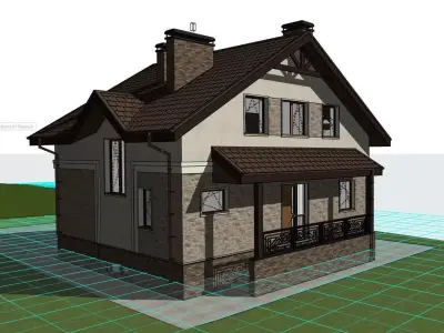 Private House complete project for assembly 3D model