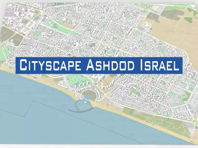 Cityscape Ashdod Israel 3D model