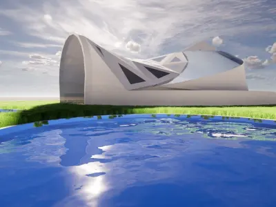 Futuristic Architectural Project SKP and ds File in ONE 3D print model