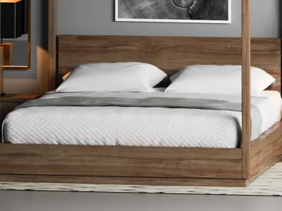 Restoration Hardware MACHINTO CANOPY BED 3D model