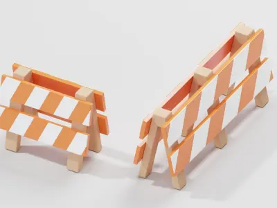 street element cartoon pack 3D model