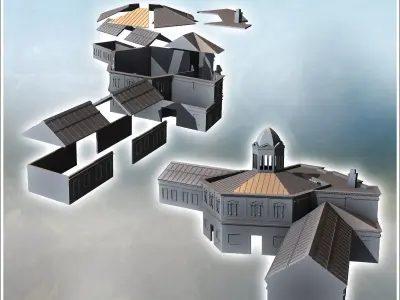 Museum of Modern Art with Bell Tower Arnhem Netherlands - World  3D print model