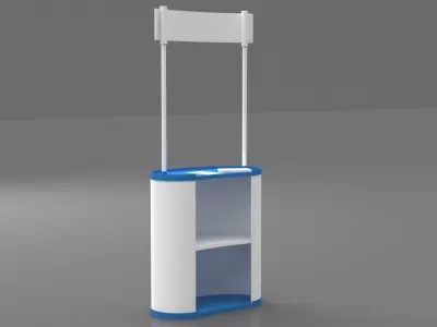 Stand Bean Stand Tasting Product Shopping Markets Big Store Free low-poly 3D model