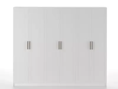 White lacquer Wardrobe Free 3D model